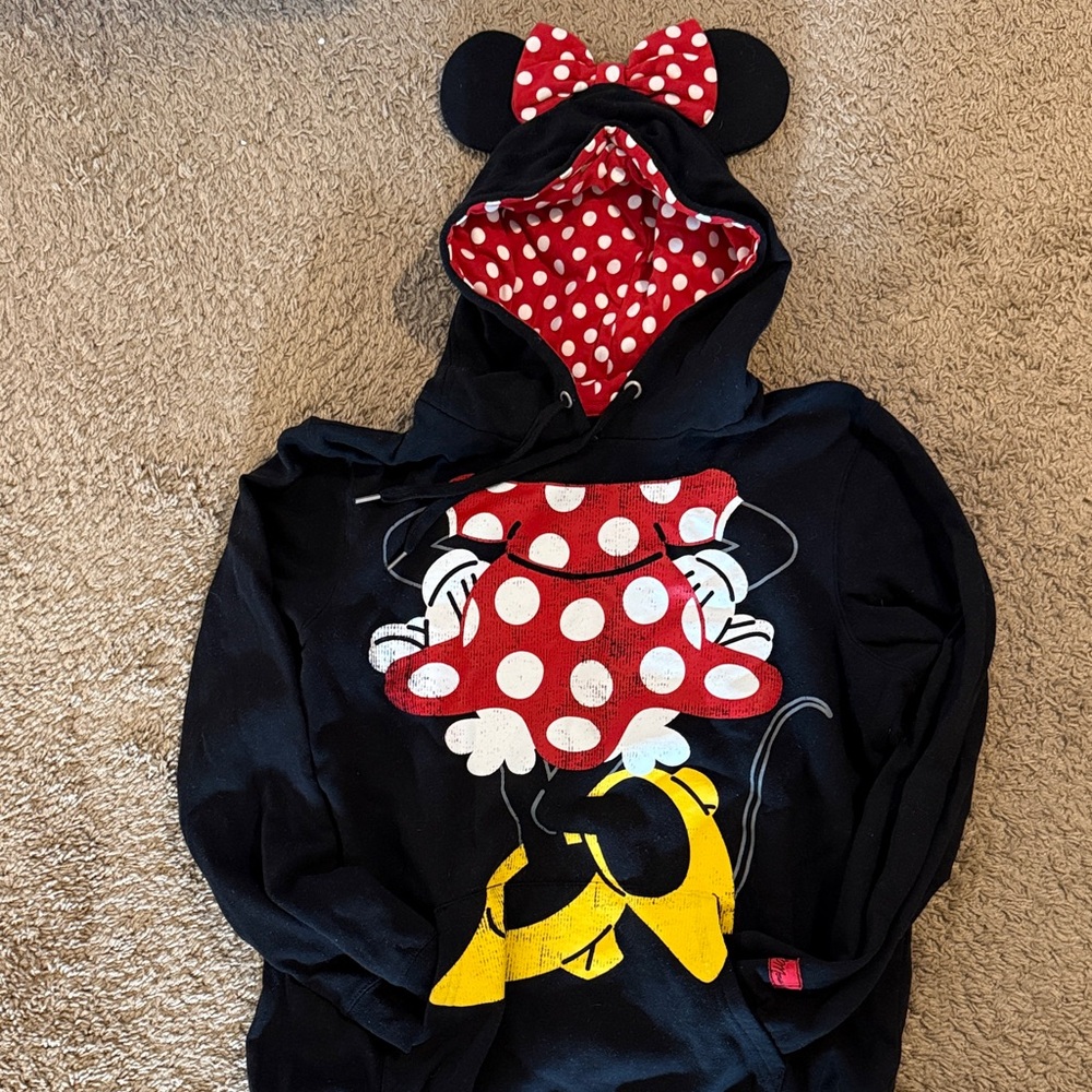 Disney Parks Minnie Mouse Hoodie - Black, Red, Yellow